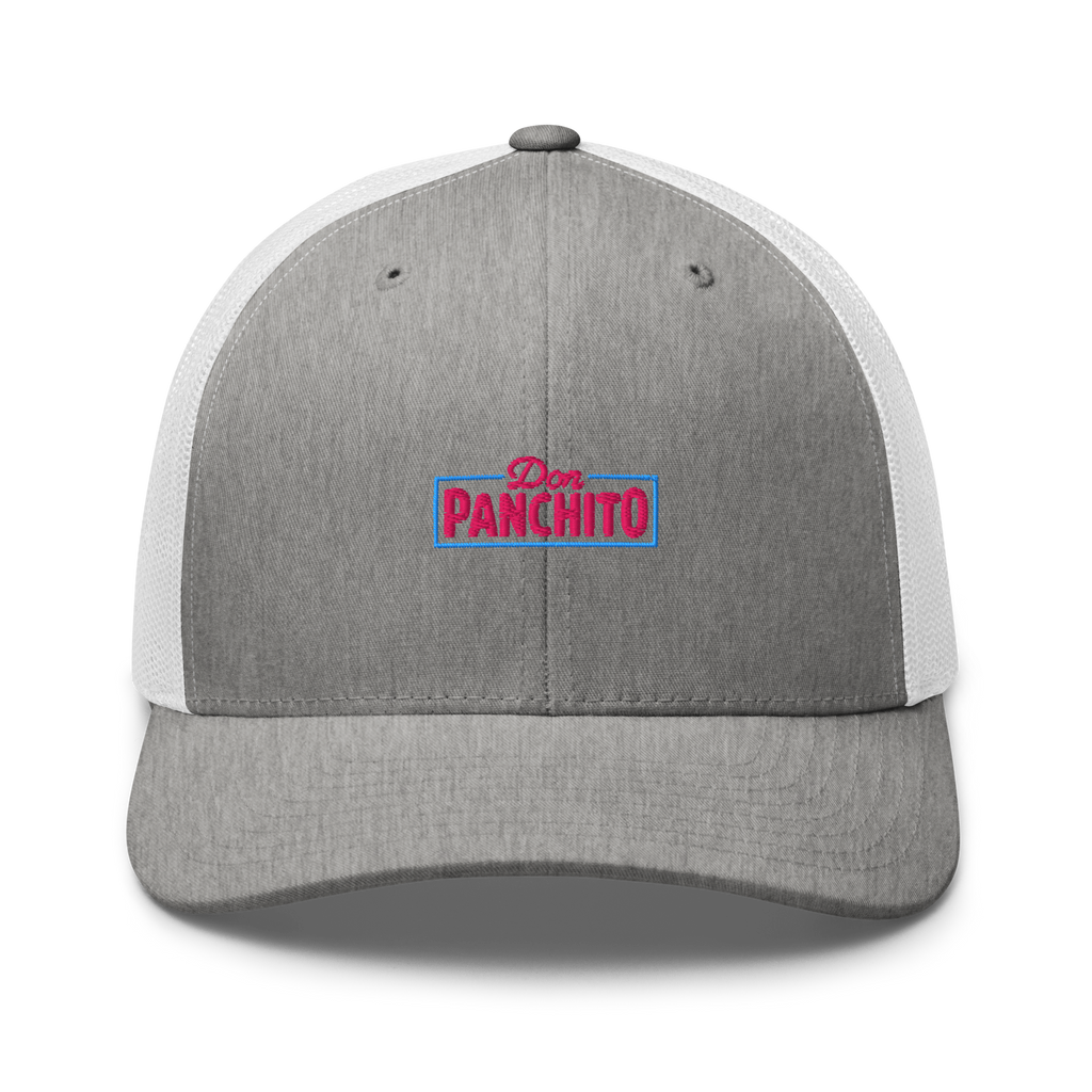 CLASSIC NEON RECTANGLE on trucker hat - Heather Grey/White