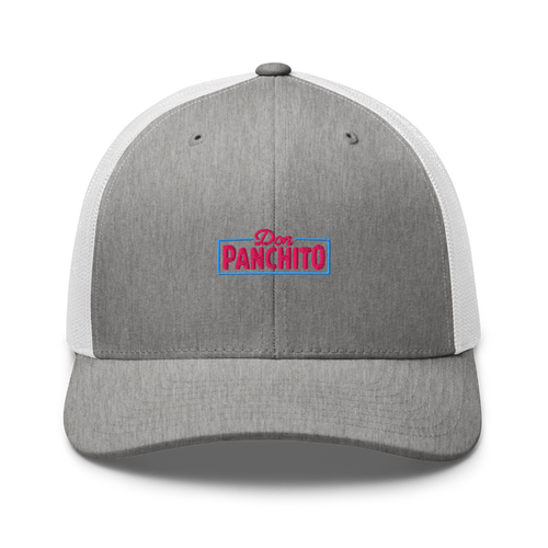 CLASSIC NEON RECTANGLE on trucker hat - Heather Grey/White