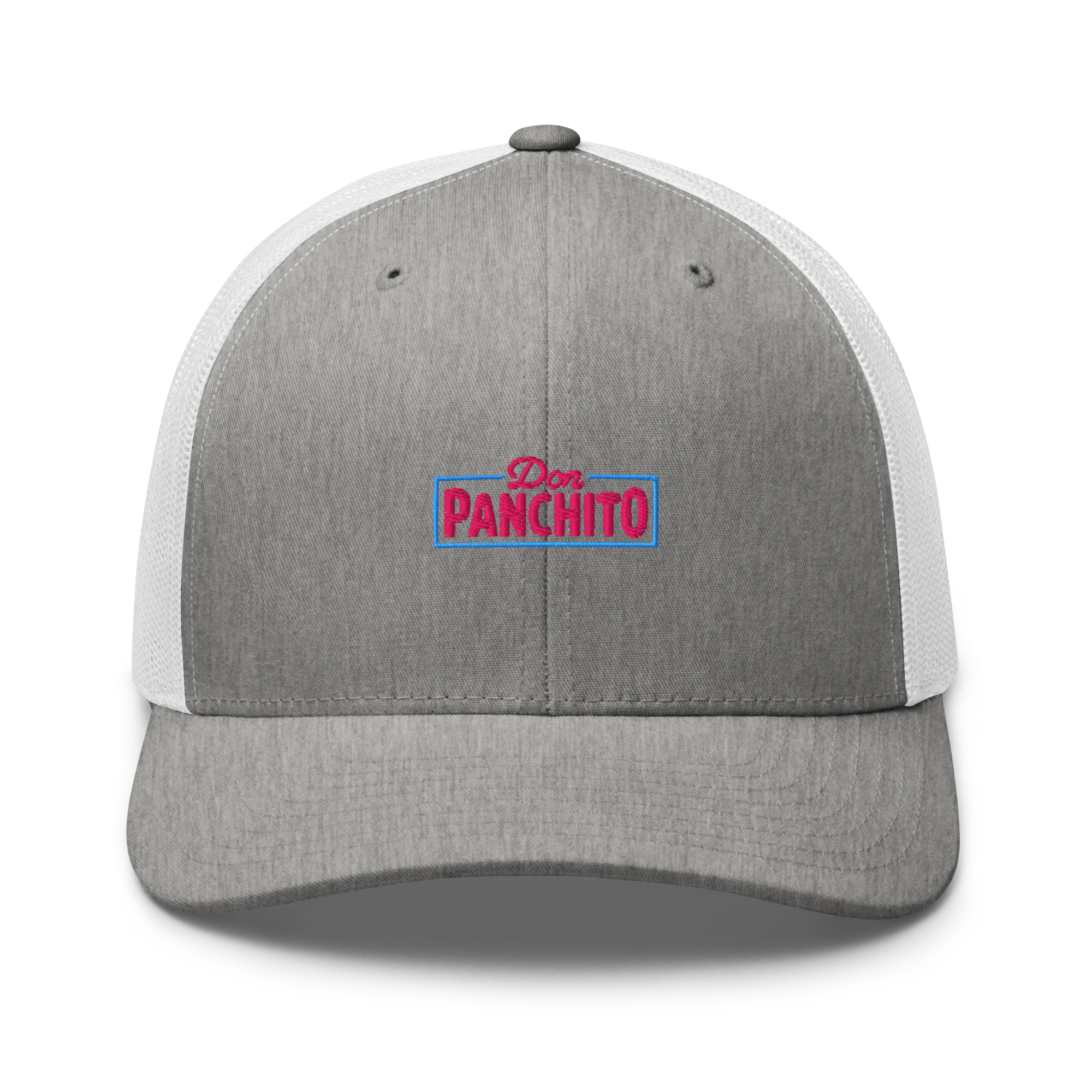 CLASSIC NEON RECTANGLE on trucker hat - Dark Heather Gray
