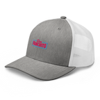 CLASSIC NEON RECTANGLE on trucker hat - Brown/Khaki