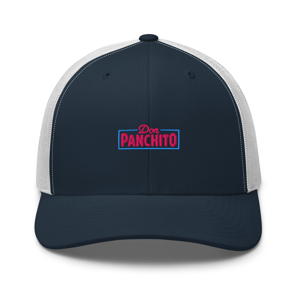 CLASSIC NEON RECTANGLE on trucker hat - Navy