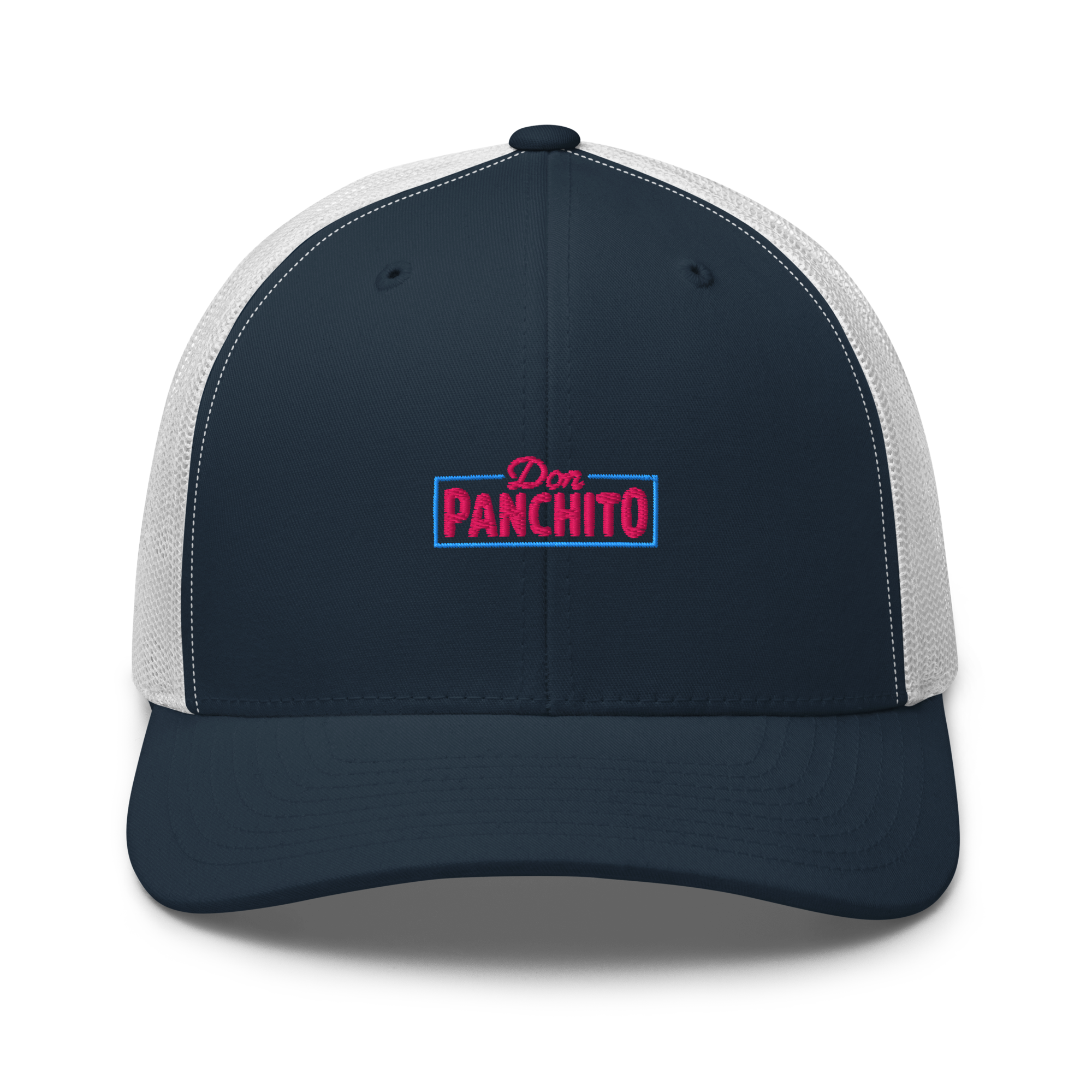 CLASSIC NEON RECTANGLE on trucker hat - Navy