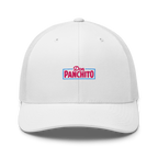 CLASSIC NEON RECTANGLE on trucker hat - Dark Heather Gray