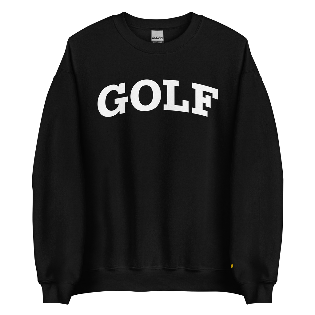 GOLF ARCH ON CHEST + YELLOW FLAG ON LEFT WRIST on unisex sweatshirt - Maroon