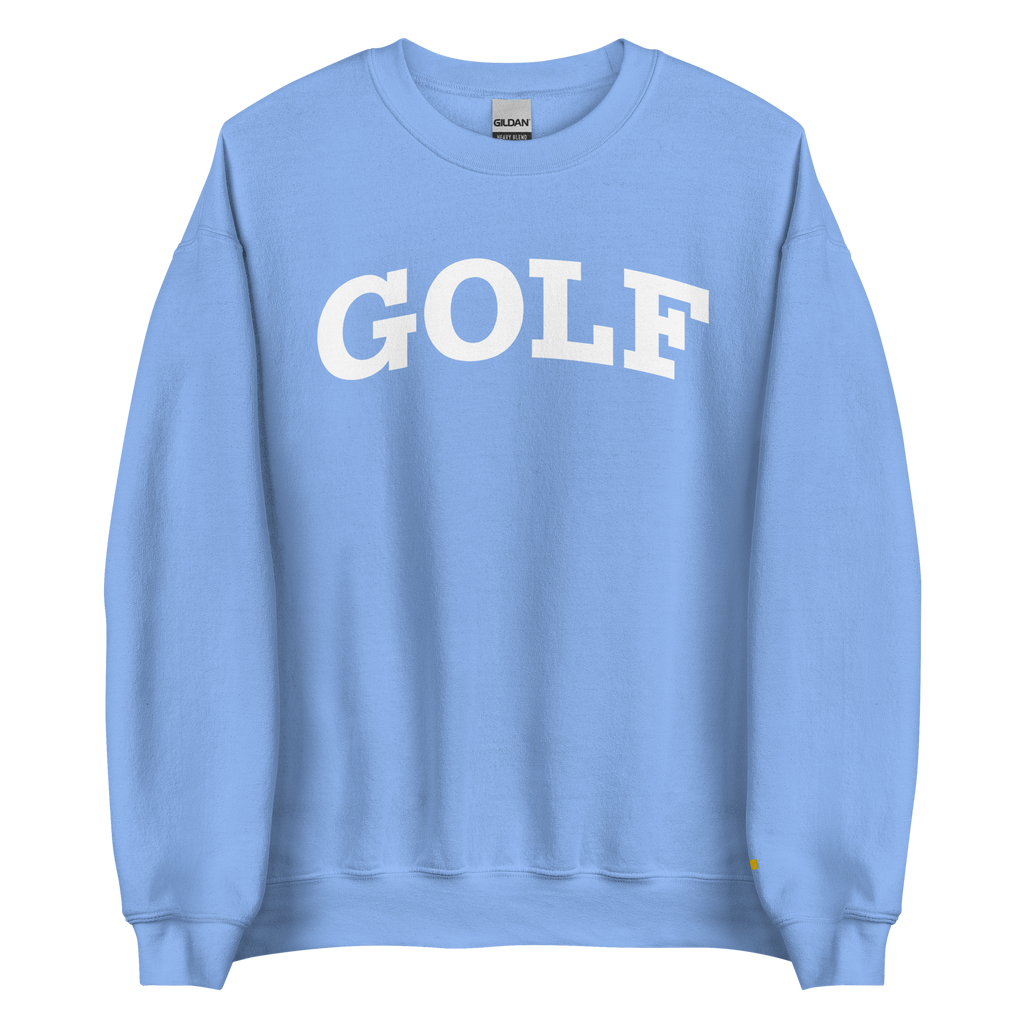 GOLF ARCH ON CHEST + YELLOW FLAG ON LEFT WRIST on unisex sweatshirt - Graphite Heather