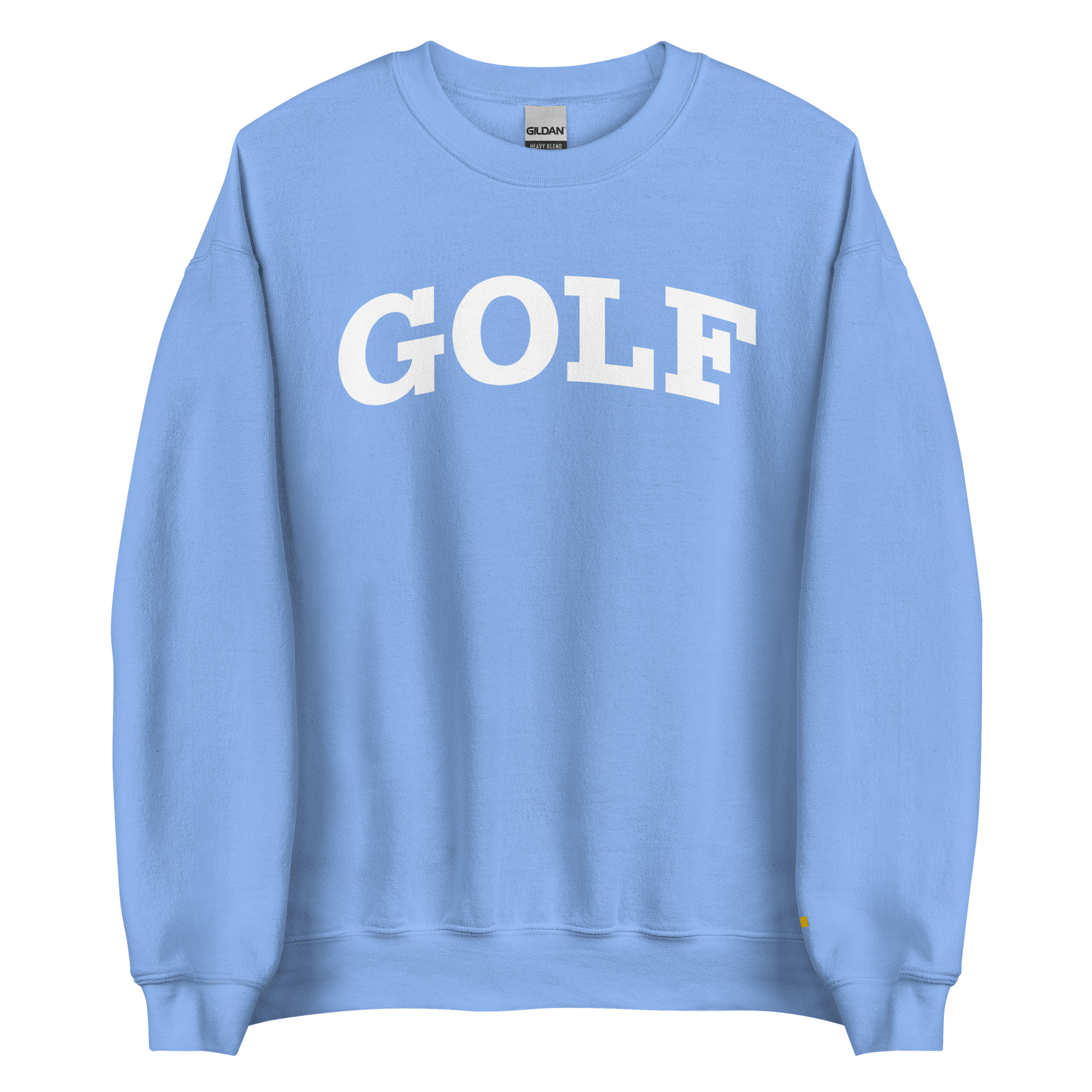 GOLF ARCH ON CHEST + YELLOW FLAG ON LEFT WRIST on unisex sweatshirt - Light Blue