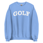 GOLF ARCH ON CHEST + YELLOW FLAG ON LEFT WRIST on unisex sweatshirt - Light Pink