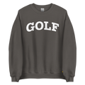 GOLF ARCH ON CHEST + YELLOW FLAG ON LEFT WRIST on unisex sweatshirt - Charcoal
