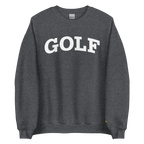 GOLF ARCH ON CHEST + YELLOW FLAG ON LEFT WRIST on unisex sweatshirt - Black