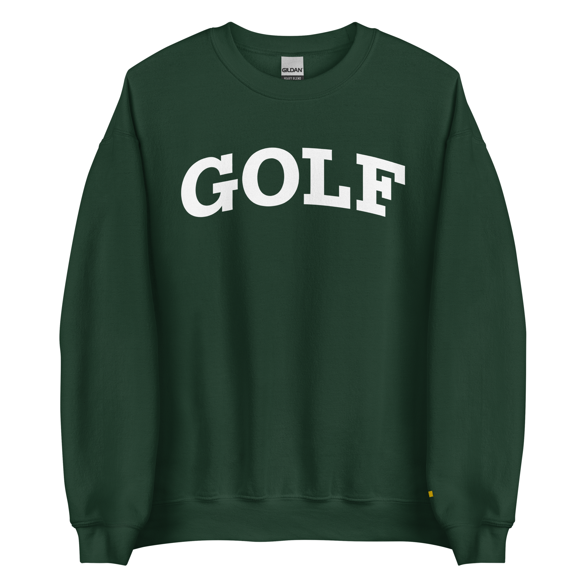 GOLF ARCH ON CHEST + YELLOW FLAG ON LEFT WRIST on unisex sweatshirt - Navy