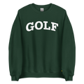 GOLF ARCH ON CHEST + YELLOW FLAG ON LEFT WRIST on unisex sweatshirt - Forest Green