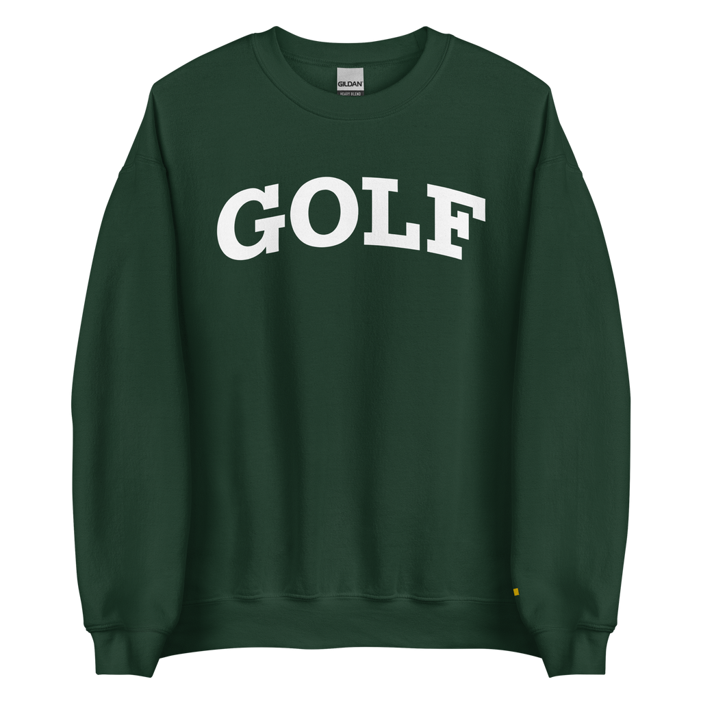 GOLF ARCH ON CHEST + YELLOW FLAG ON LEFT WRIST on unisex sweatshirt - Maroon