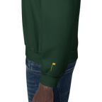 GOLF ARCH ON CHEST + YELLOW FLAG ON LEFT WRIST on unisex sweatshirt - Maroon