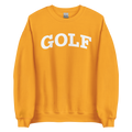 GOLF ARCH ON CHEST + YELLOW FLAG ON LEFT WRIST on unisex sweatshirt - Gold