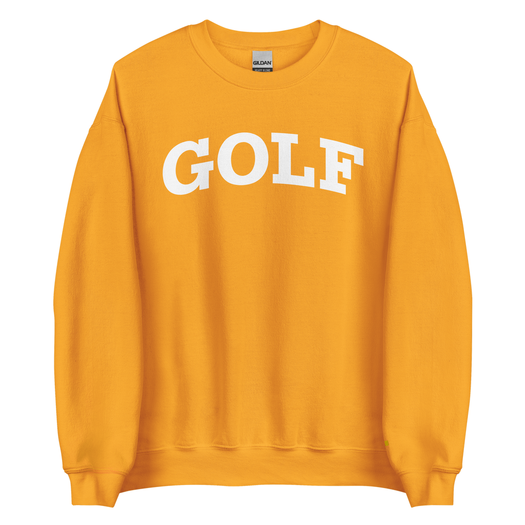 GOLF ARCH ON CHEST + YELLOW FLAG ON LEFT WRIST on unisex sweatshirt - Royal