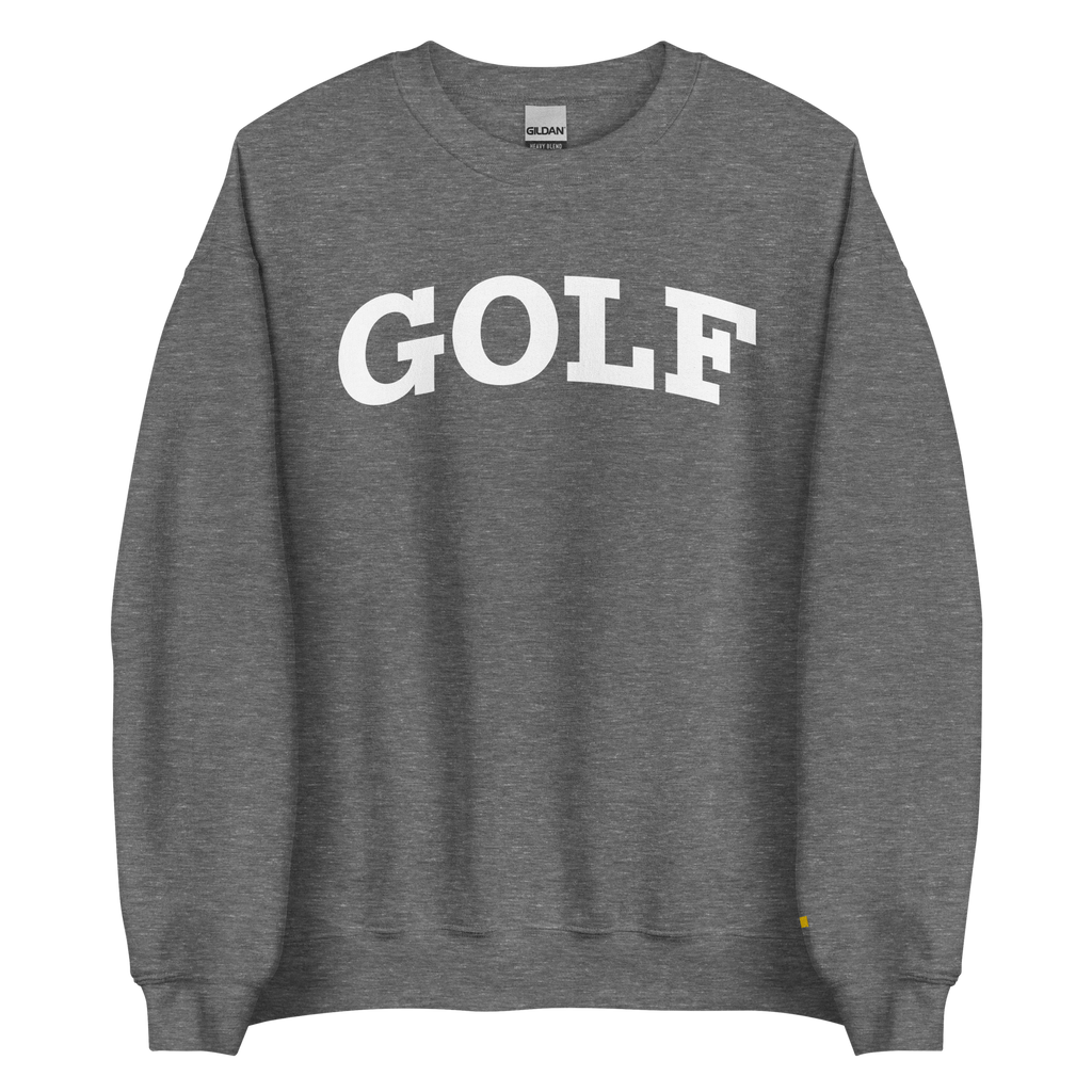 GOLF ARCH ON CHEST + YELLOW FLAG ON LEFT WRIST on unisex sweatshirt - Sand