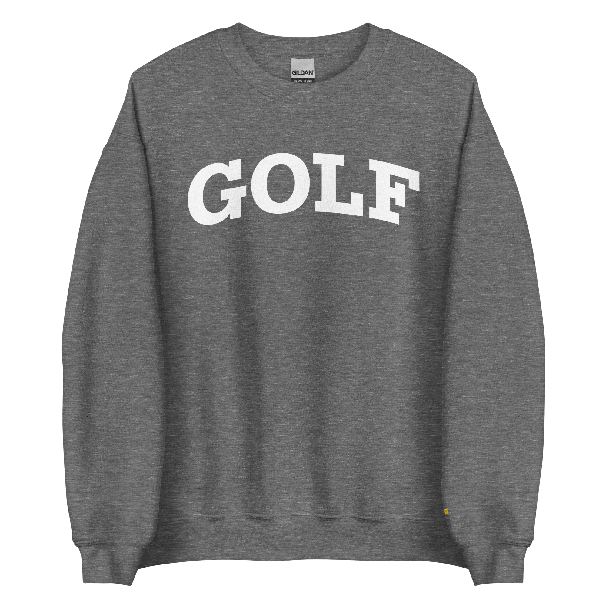 GOLF ARCH ON CHEST + YELLOW FLAG ON LEFT WRIST on unisex sweatshirt - Orange
