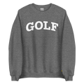 GOLF ARCH ON CHEST + YELLOW FLAG ON LEFT WRIST on unisex sweatshirt - Graphite Heather