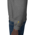 GOLF ARCH ON CHEST + YELLOW FLAG ON LEFT WRIST on unisex sweatshirt - Sand