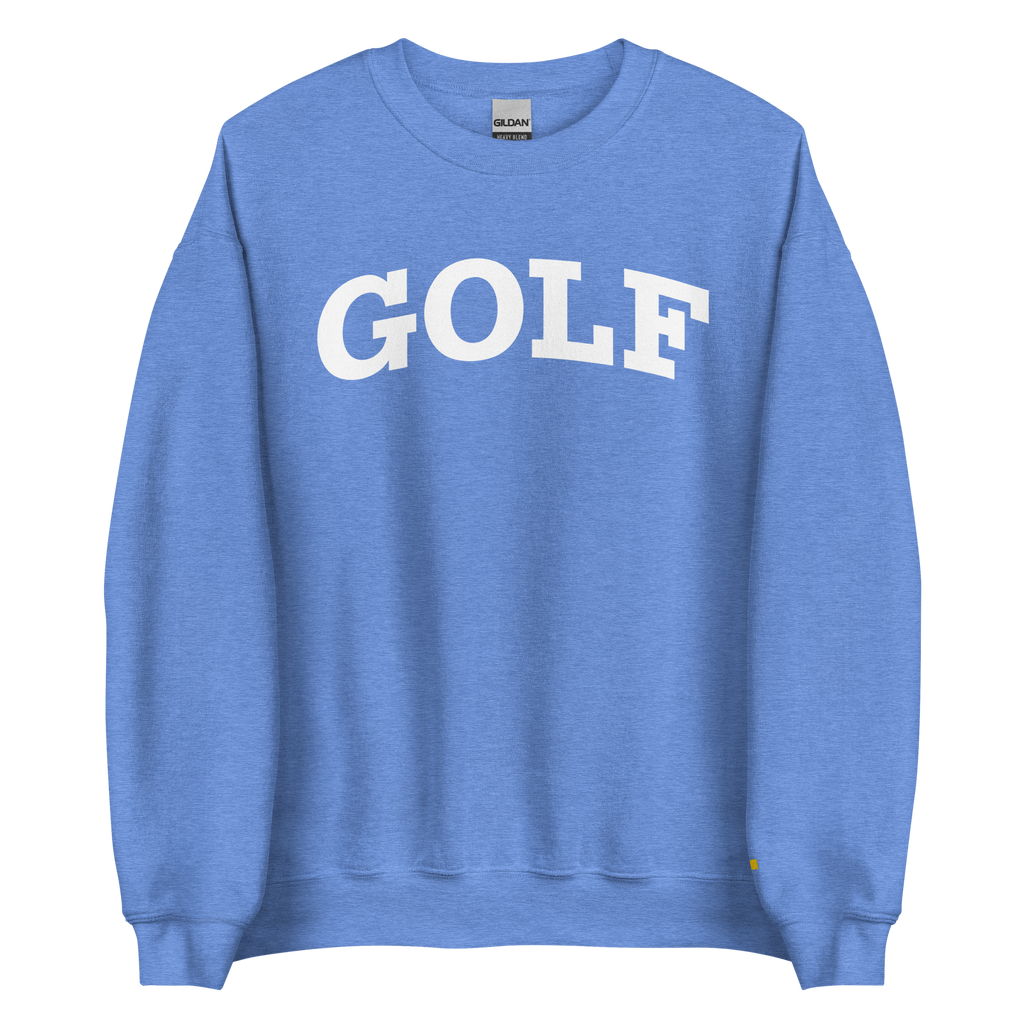GOLF ARCH ON CHEST + YELLOW FLAG ON LEFT WRIST on unisex sweatshirt - Light Blue