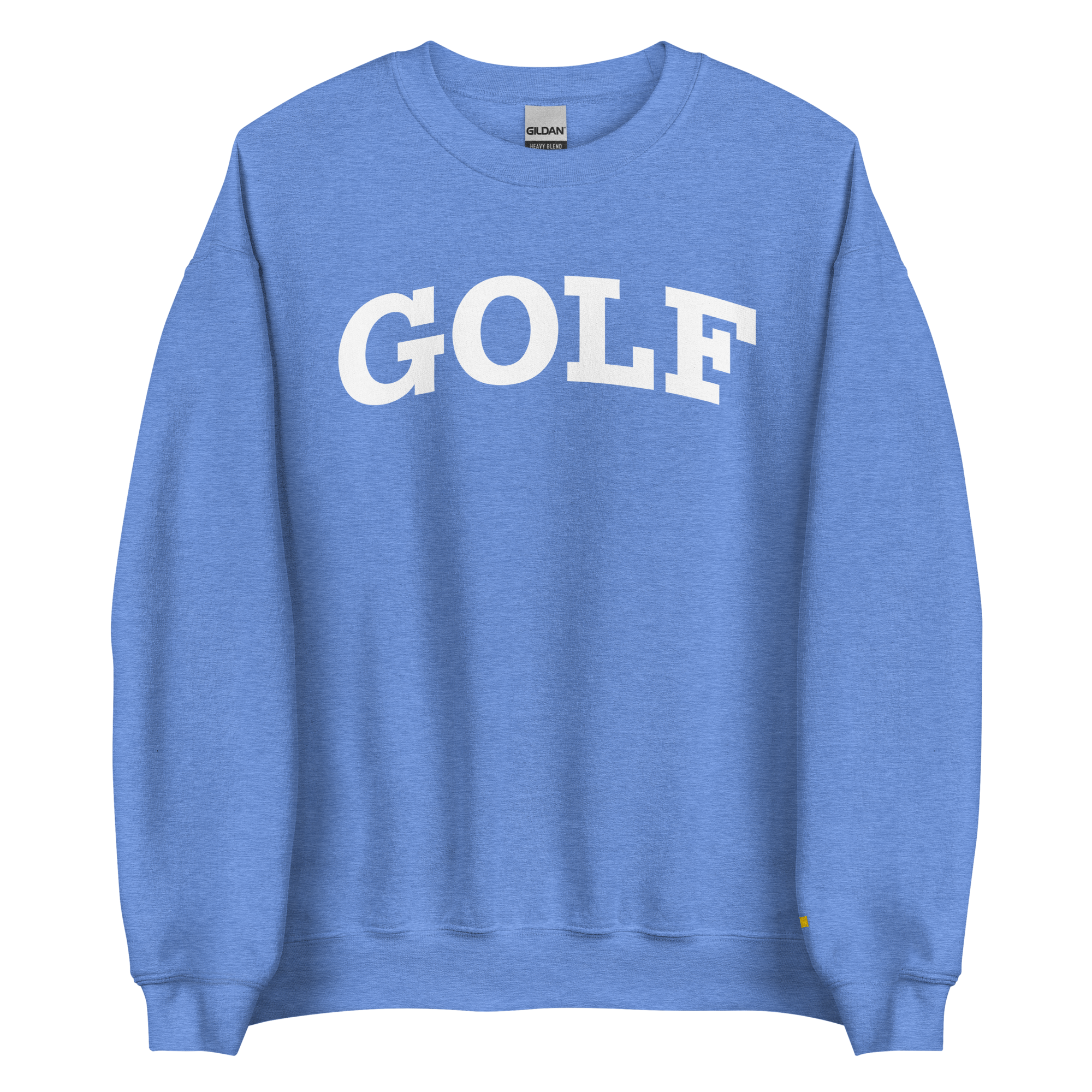GOLF ARCH ON CHEST + YELLOW FLAG ON LEFT WRIST on unisex sweatshirt - Light Blue