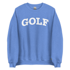 GOLF ARCH ON CHEST + YELLOW FLAG ON LEFT WRIST on unisex sweatshirt - Heliconia
