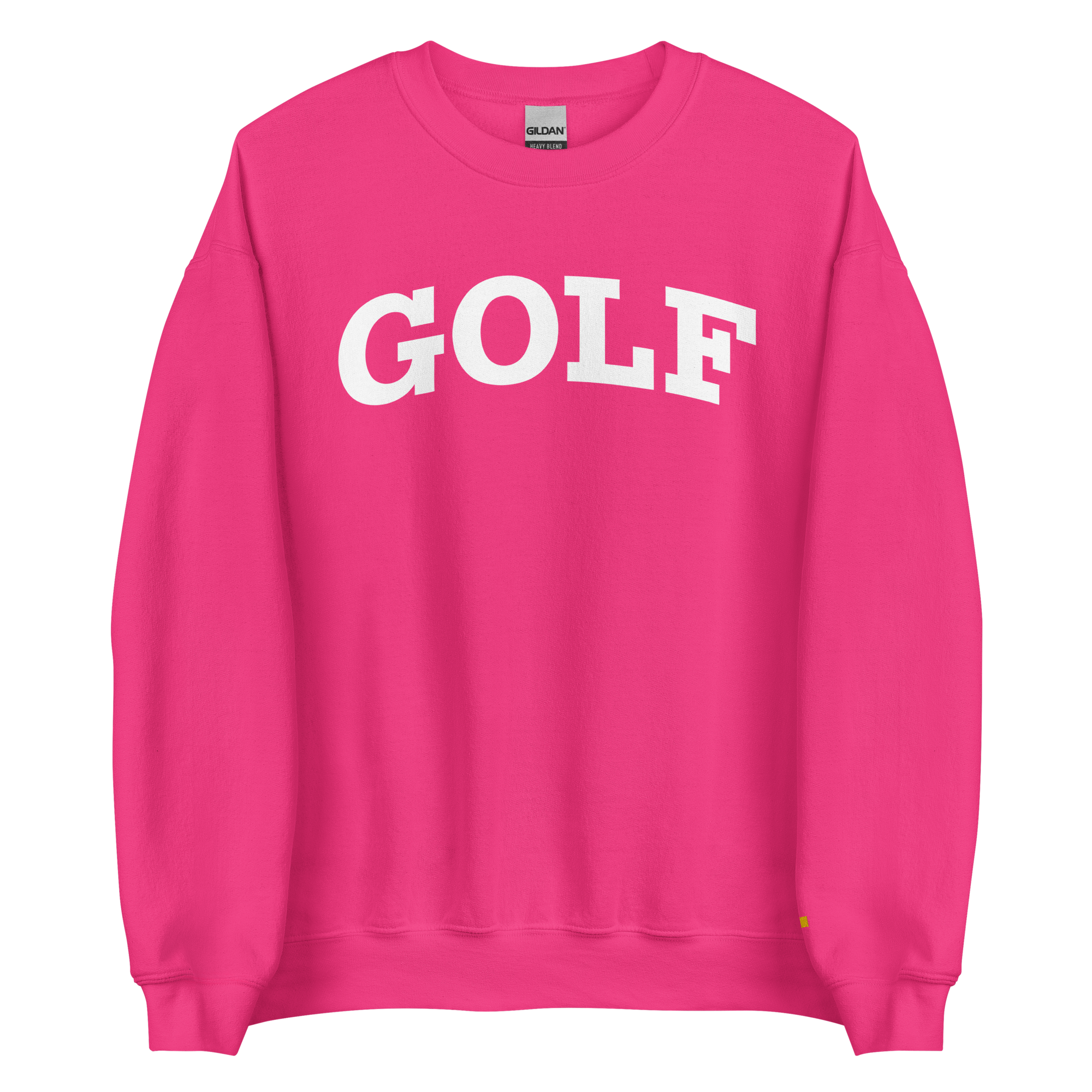 GOLF ARCH ON CHEST + YELLOW FLAG ON LEFT WRIST on unisex sweatshirt - Light Pink