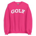 GOLF ARCH ON CHEST + YELLOW FLAG ON LEFT WRIST on unisex sweatshirt - Heliconia
