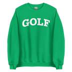 GOLF ARCH ON CHEST + YELLOW FLAG ON LEFT WRIST on unisex sweatshirt - Light Pink