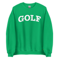 GOLF ARCH ON CHEST + YELLOW FLAG ON LEFT WRIST on unisex sweatshirt - Irish Green