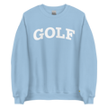 GOLF ARCH ON CHEST + YELLOW FLAG ON LEFT WRIST on unisex sweatshirt - Light Blue