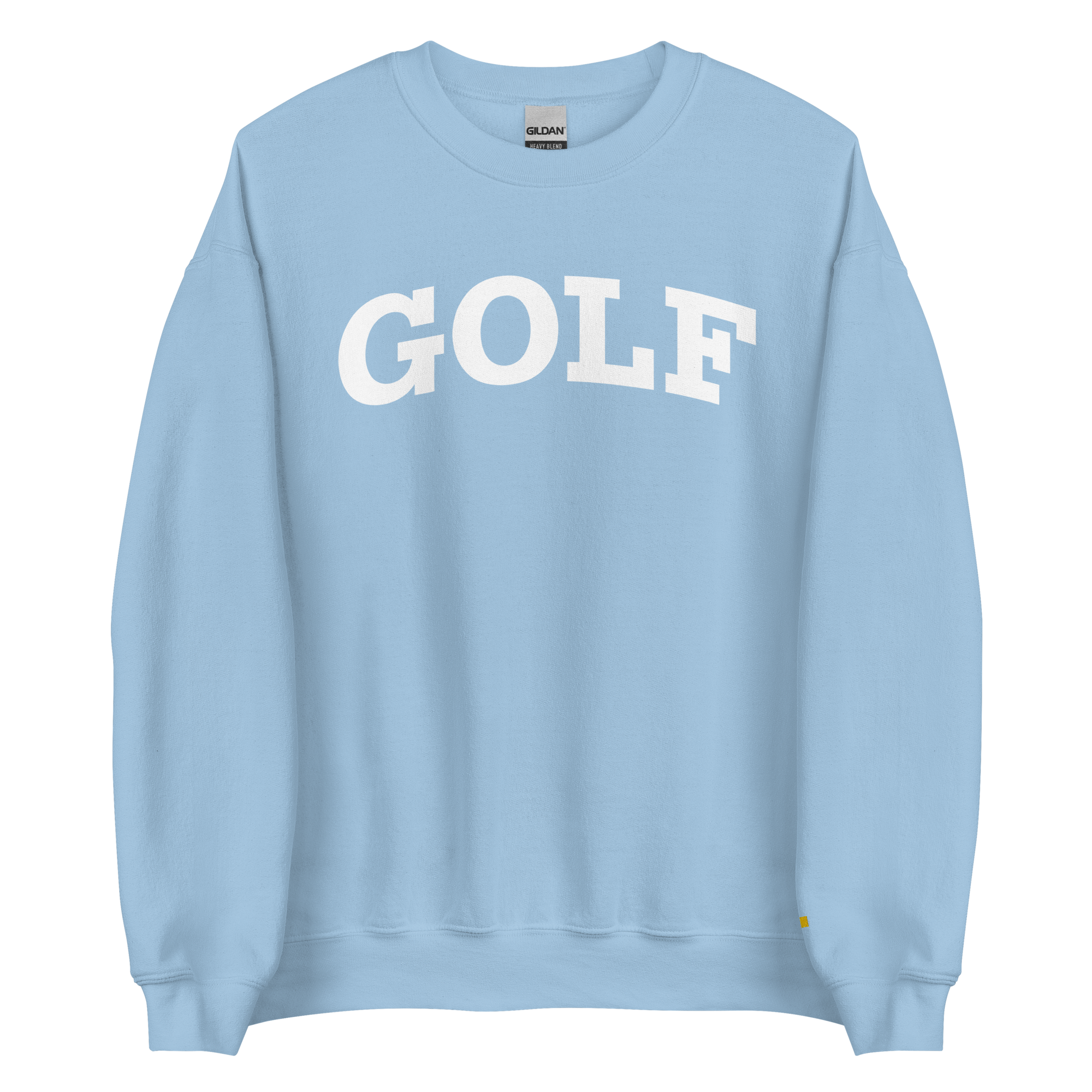 GOLF ARCH ON CHEST + YELLOW FLAG ON LEFT WRIST on unisex sweatshirt - Indigo Blue