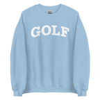 GOLF ARCH ON CHEST + YELLOW FLAG ON LEFT WRIST on unisex sweatshirt - Gold