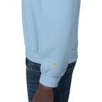 GOLF ARCH ON CHEST + YELLOW FLAG ON LEFT WRIST on unisex sweatshirt - Light Pink