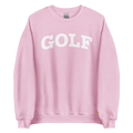 GOLF ARCH ON CHEST + YELLOW FLAG ON LEFT WRIST on unisex sweatshirt - Light Pink