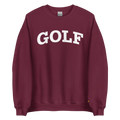 GOLF ARCH ON CHEST + YELLOW FLAG ON LEFT WRIST on unisex sweatshirt - Maroon