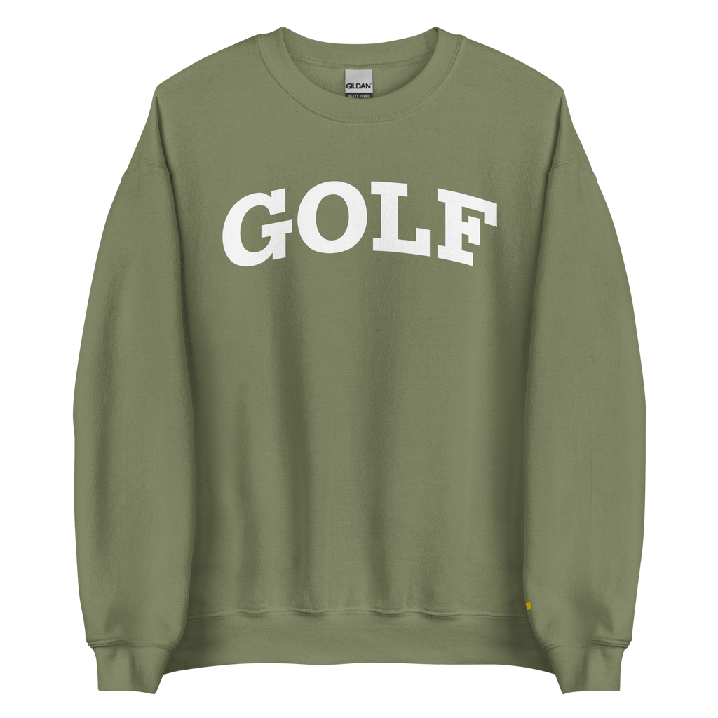 GOLF ARCH ON CHEST + YELLOW FLAG ON LEFT WRIST on unisex sweatshirt - Sand