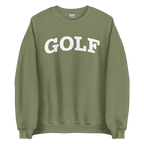 GOLF ARCH ON CHEST + YELLOW FLAG ON LEFT WRIST on unisex sweatshirt - Sport Grey