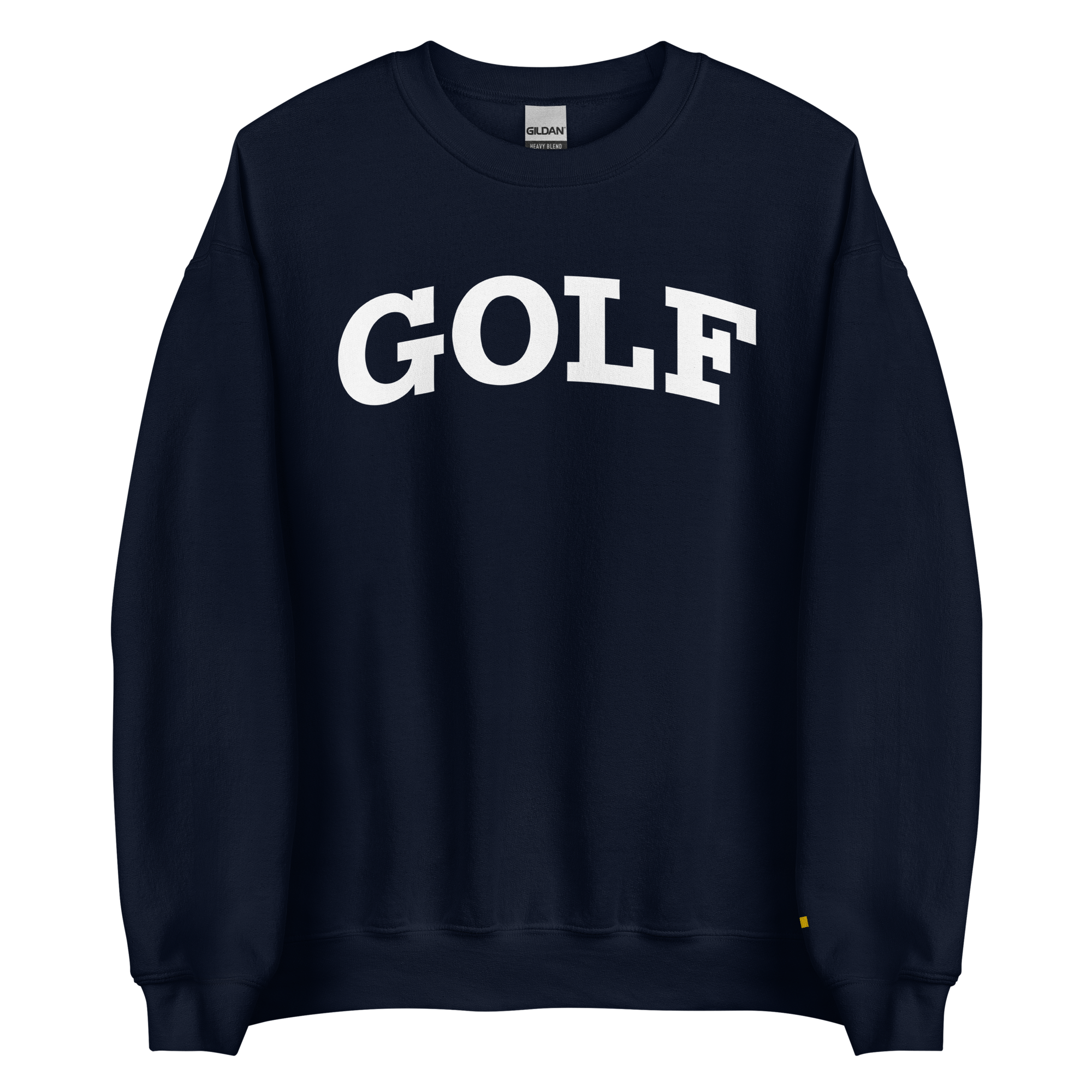 GOLF ARCH ON CHEST + YELLOW FLAG ON LEFT WRIST on unisex sweatshirt - Dark Chocolate