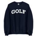 GOLF ARCH ON CHEST + YELLOW FLAG ON LEFT WRIST on unisex sweatshirt - Navy
