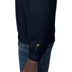 GOLF ARCH ON CHEST + YELLOW FLAG ON LEFT WRIST on unisex sweatshirt - Charcoal