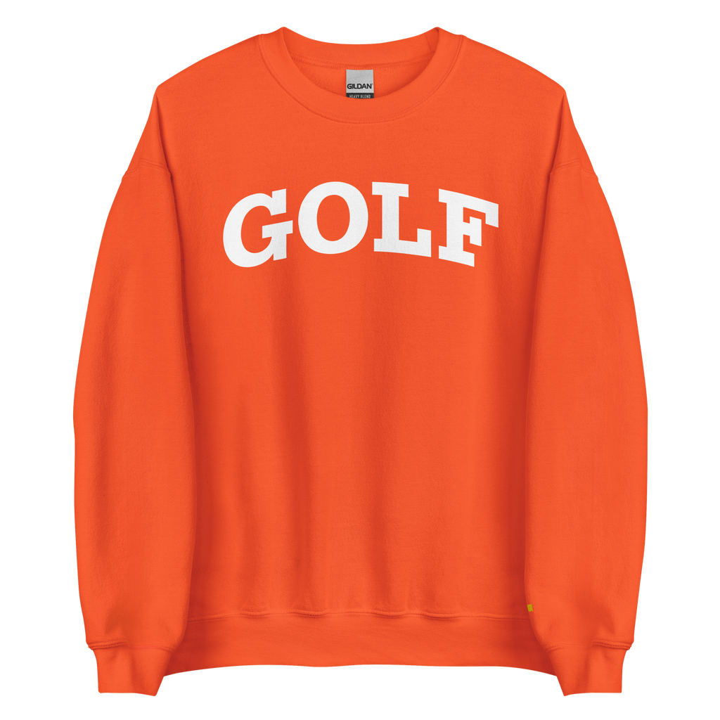 GOLF ARCH ON CHEST + YELLOW FLAG ON LEFT WRIST on unisex sweatshirt - Gold