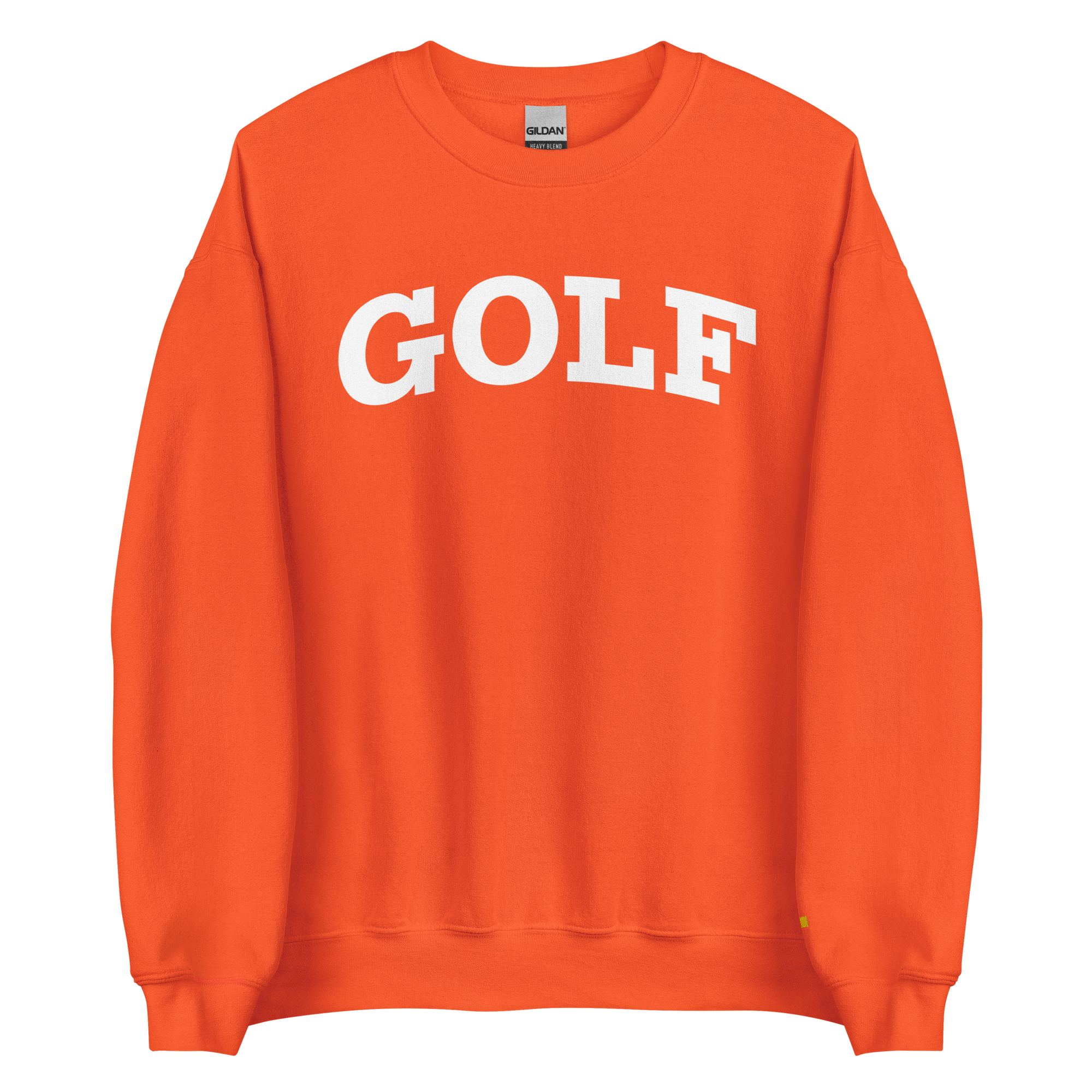 GOLF ARCH ON CHEST + YELLOW FLAG ON LEFT WRIST on unisex sweatshirt - Gold