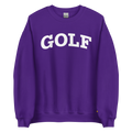 GOLF ARCH ON CHEST + YELLOW FLAG ON LEFT WRIST on unisex sweatshirt - Purple