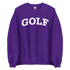 GOLF ARCH ON CHEST + YELLOW FLAG ON LEFT WRIST on unisex sweatshirt - Maroon