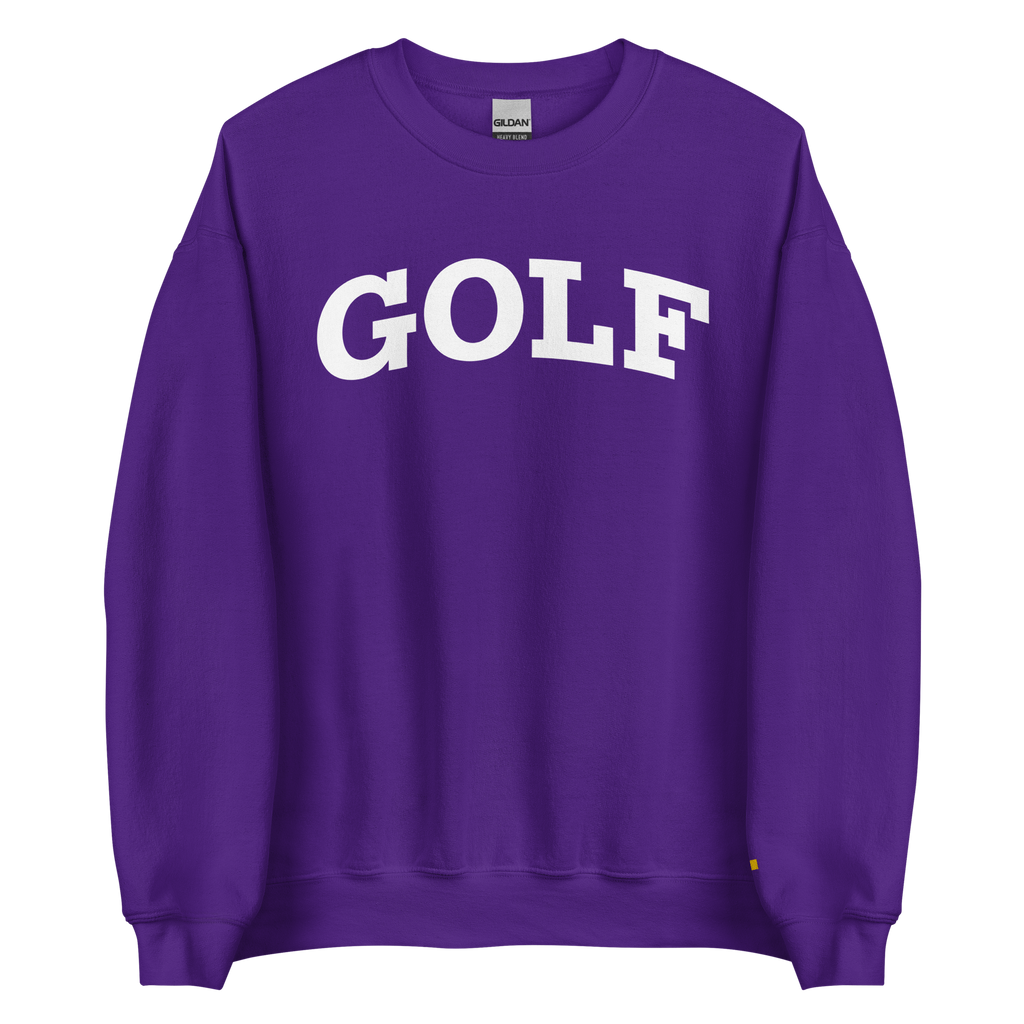 GOLF ARCH ON CHEST + YELLOW FLAG ON LEFT WRIST on unisex sweatshirt - Navy