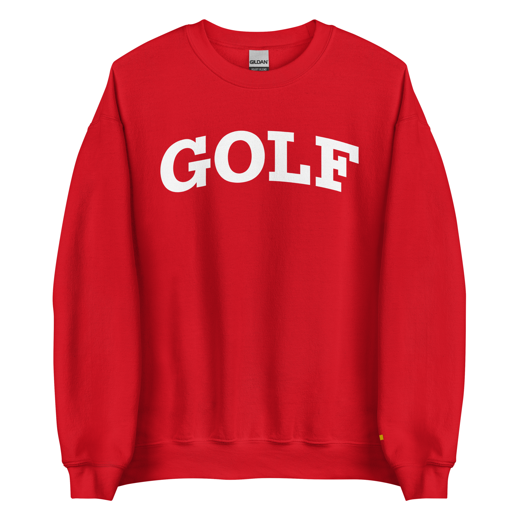 GOLF ARCH ON CHEST + YELLOW FLAG ON LEFT WRIST on unisex sweatshirt - Dark Chocolate