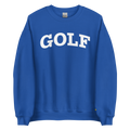 GOLF ARCH ON CHEST + YELLOW FLAG ON LEFT WRIST on unisex sweatshirt - Royal
