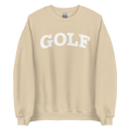 GOLF ARCH ON CHEST + YELLOW FLAG ON LEFT WRIST on unisex sweatshirt - Sand