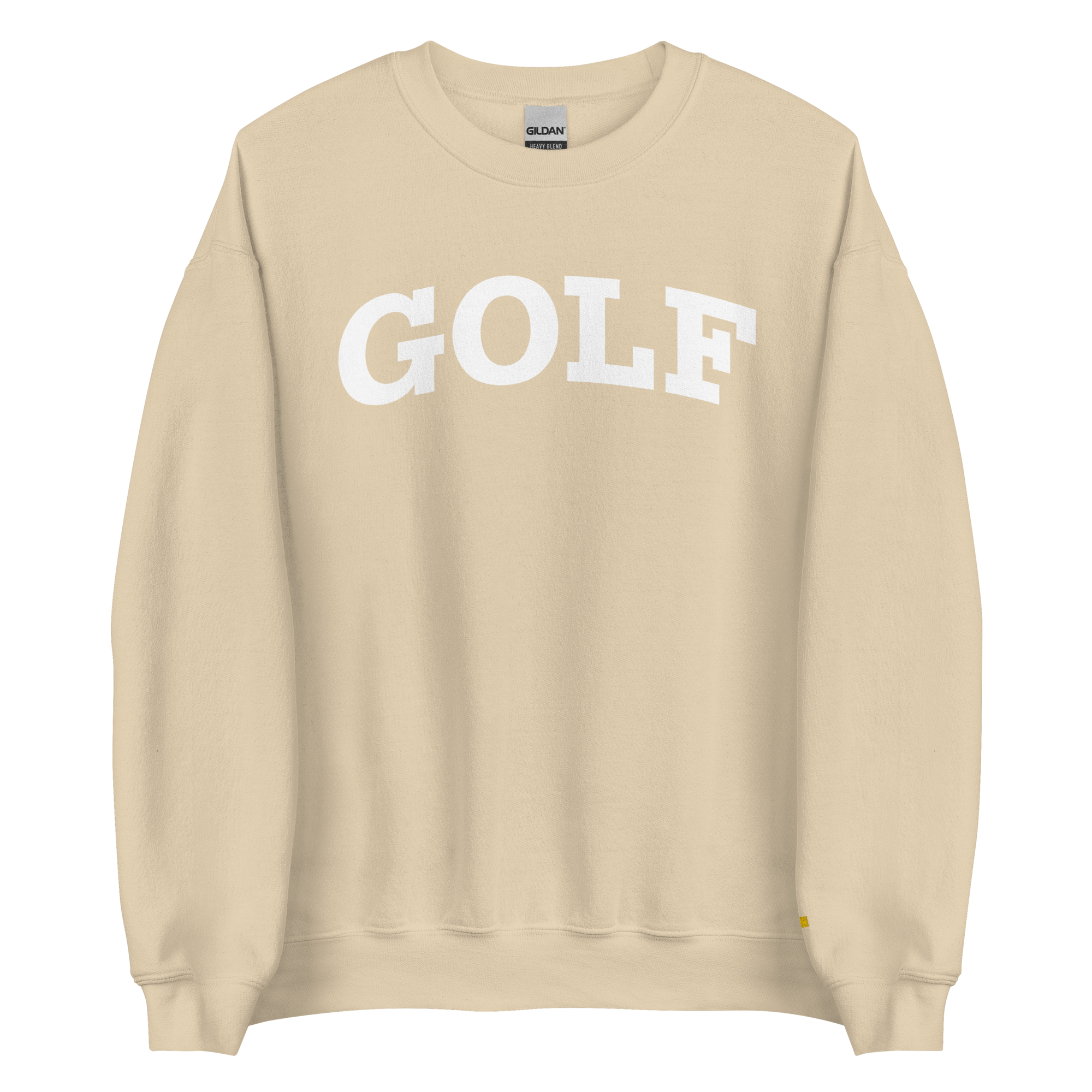 GOLF ARCH ON CHEST + YELLOW FLAG ON LEFT WRIST on unisex sweatshirt - Indigo Blue